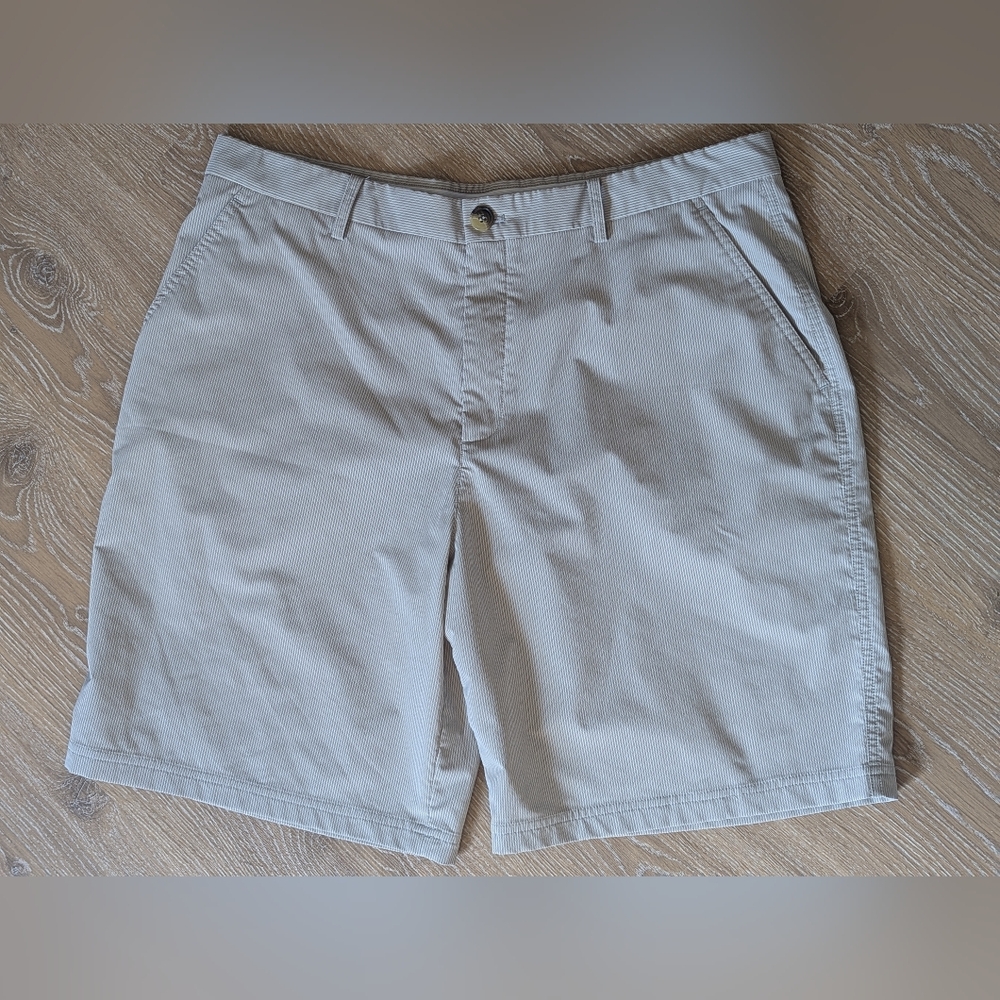 Gordon Coopers Men's Micro Pinstripe Beige Casual Golf Shorts